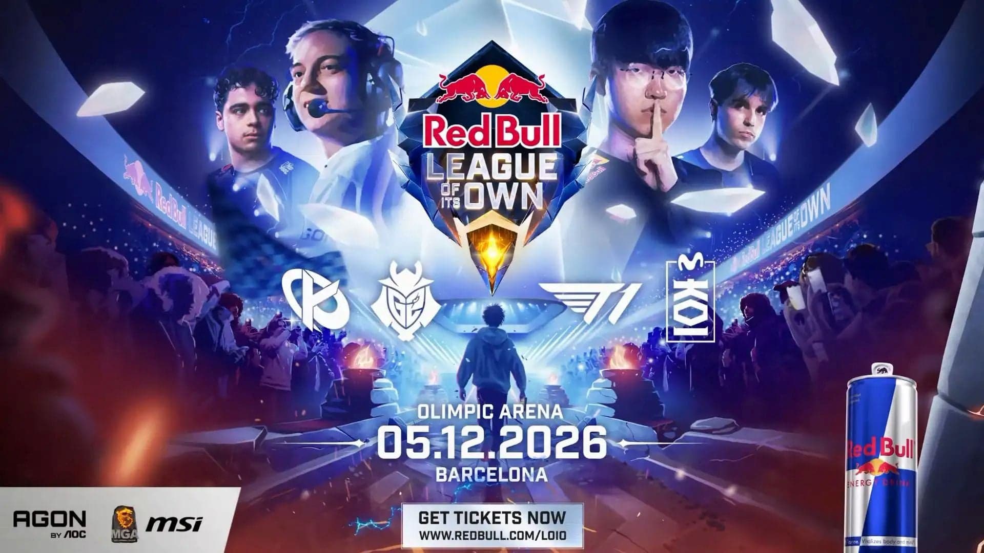 T1 , G2, Movistar KOI and Karmine Corp confirmed for Red Bull League of Its Own 2026